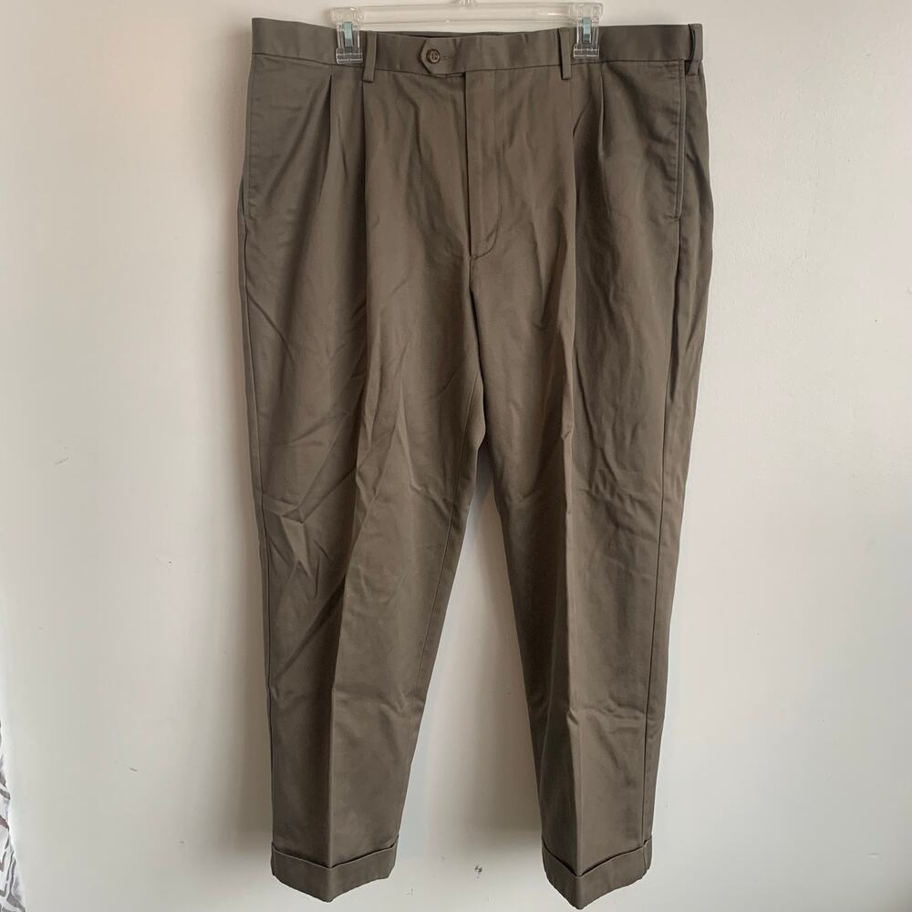 Savane Men’s Pleated Khaki Dress Pants 40x29 –